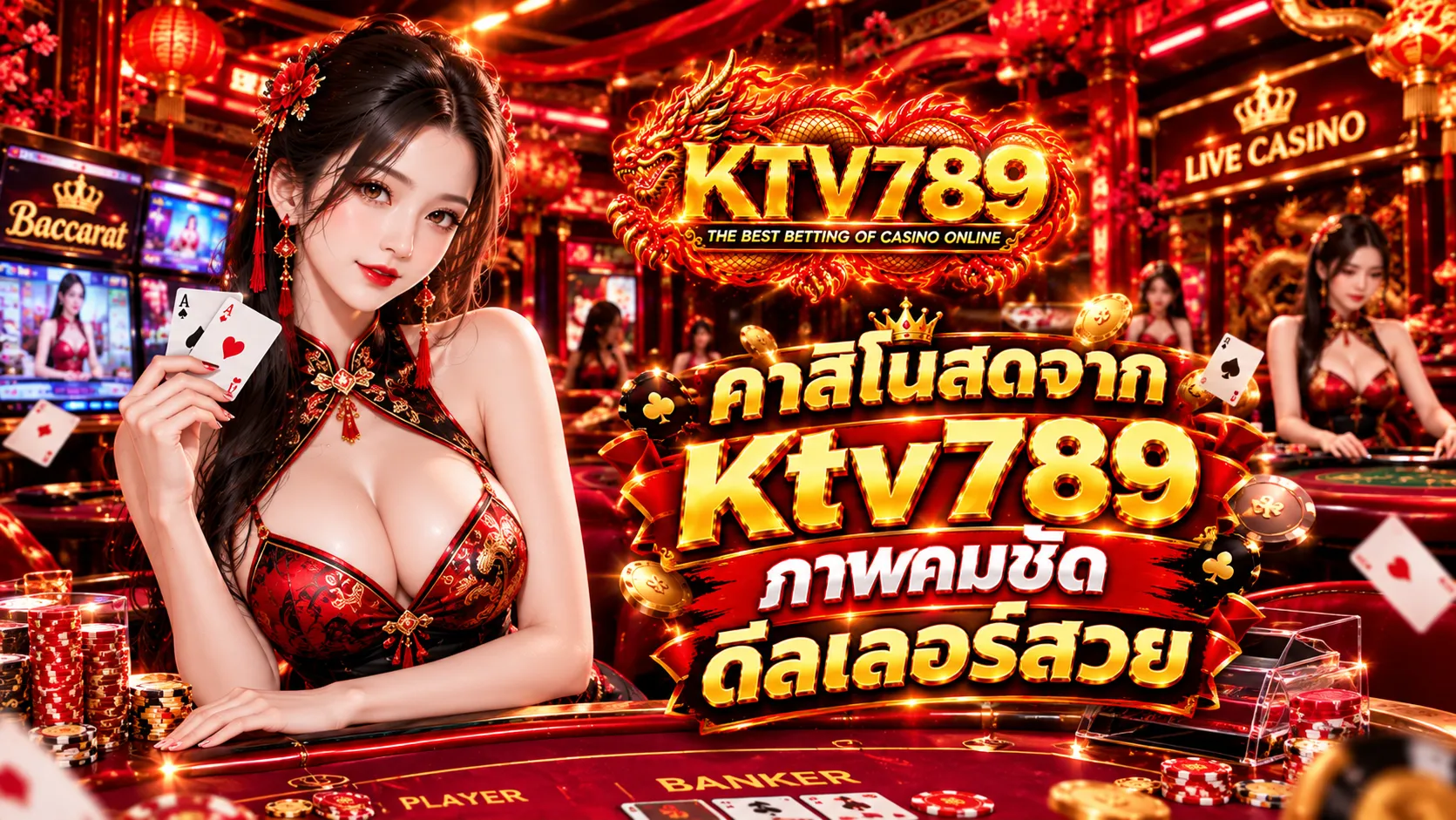 คาสิโนสดจาก Ktv789 ภาพคมชัด ดีลเลอร์สวย